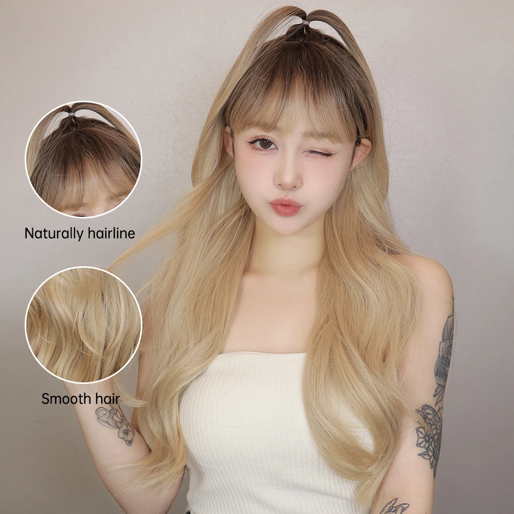 Long-Curly-Blonde-Dark-Roots-Wigs-with-Bangs-Natural-Wavy-Soft-Wigs-for-Women-Daily-Party-3