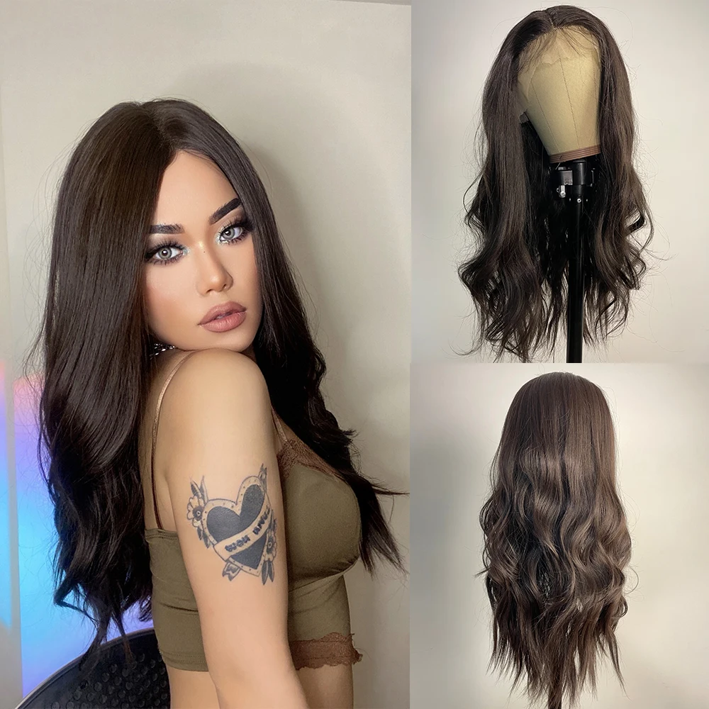 Long-Curly-Dark-Brown-Lace-Front-Wigs-Natural-Looking-Synthetic-Lace-Fake-Hair-for-Black-Women