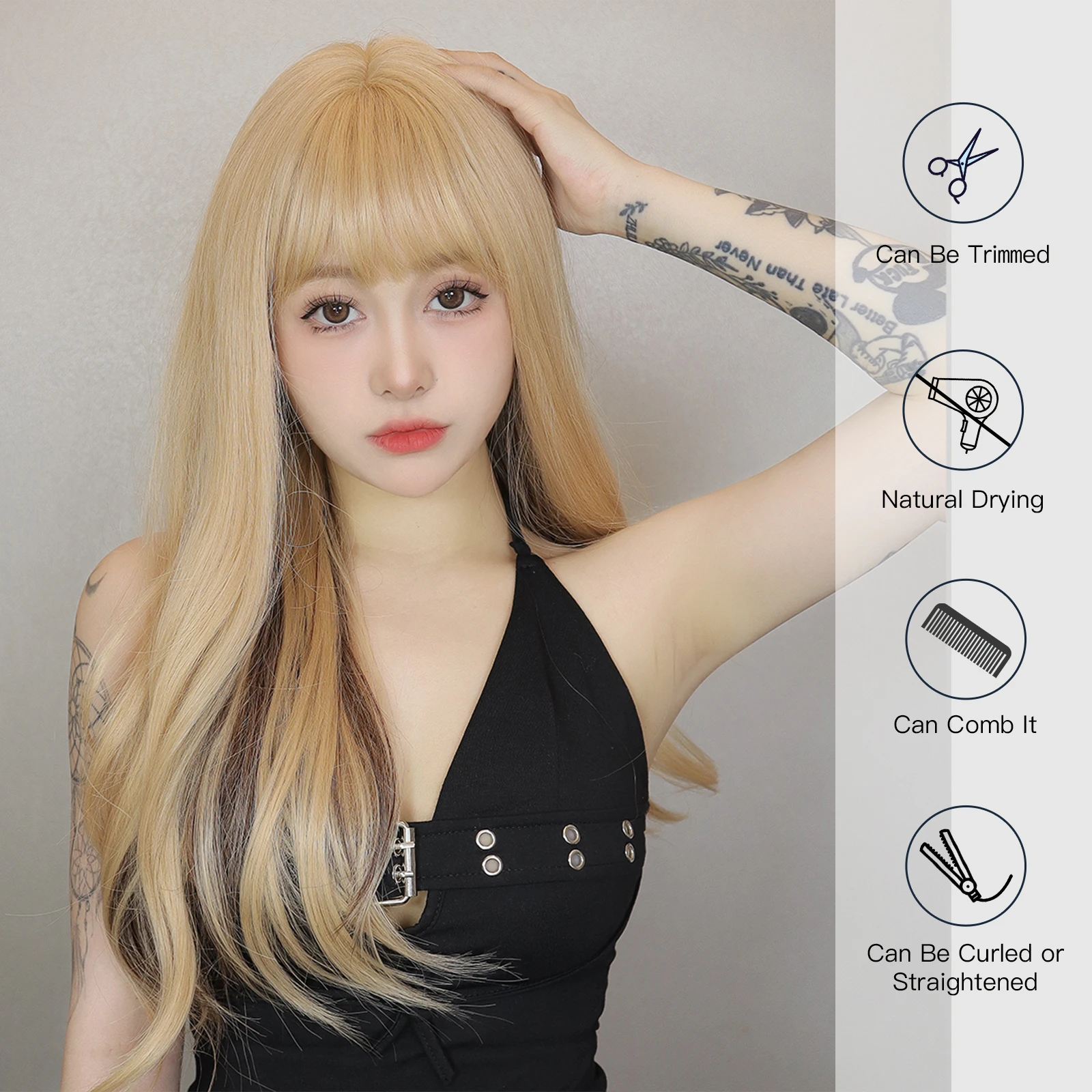 Long-Light-Blonde-Highlight-Wavy-Wig-Mixed-Color-Synthetic-Wigs-with-Bangs-Heat-Resistant-Daily-Party-1