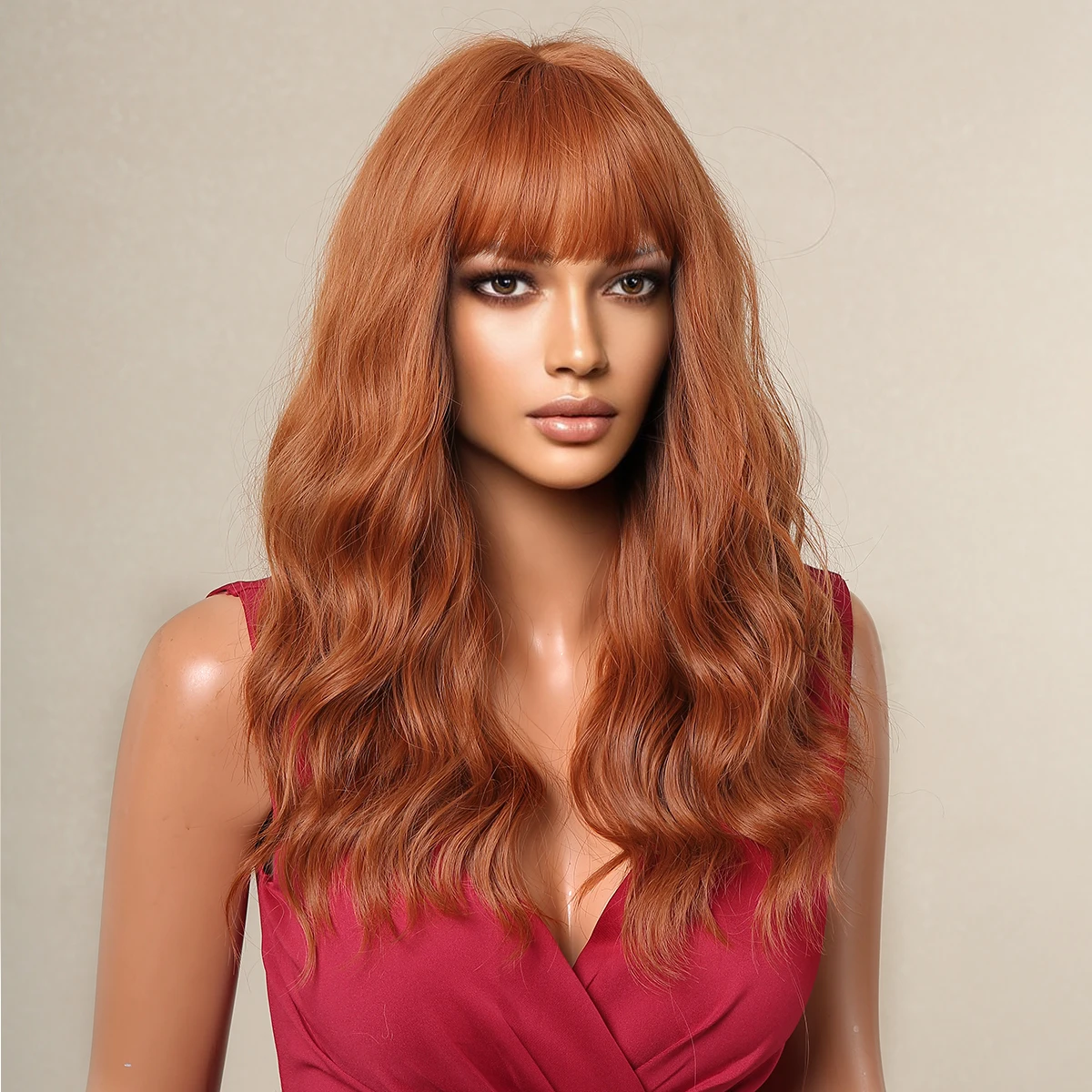 Long-Orange-Brown-Wave-Synthetic-Hair-Wig-Curly-Copper-Full-Wigs-with-Bangs-Daily-Party-Heat-2