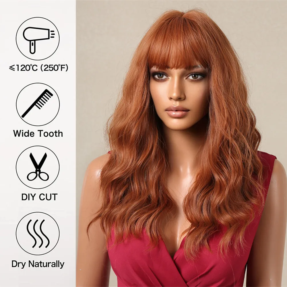 Long-Orange-Brown-Wave-Synthetic-Hair-Wig-Curly-Copper-Full-Wigs-with-Bangs-Daily-Party-Heat-3