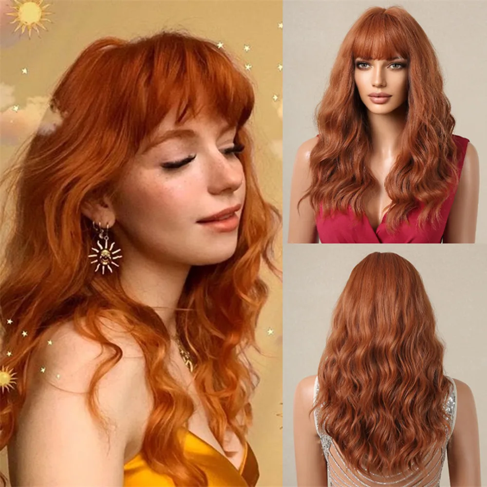 Long-Orange-Brown-Wave-Synthetic-Hair-Wig-Curly-Copper-Full-Wigs-with-Bangs-Daily-Party-Heat