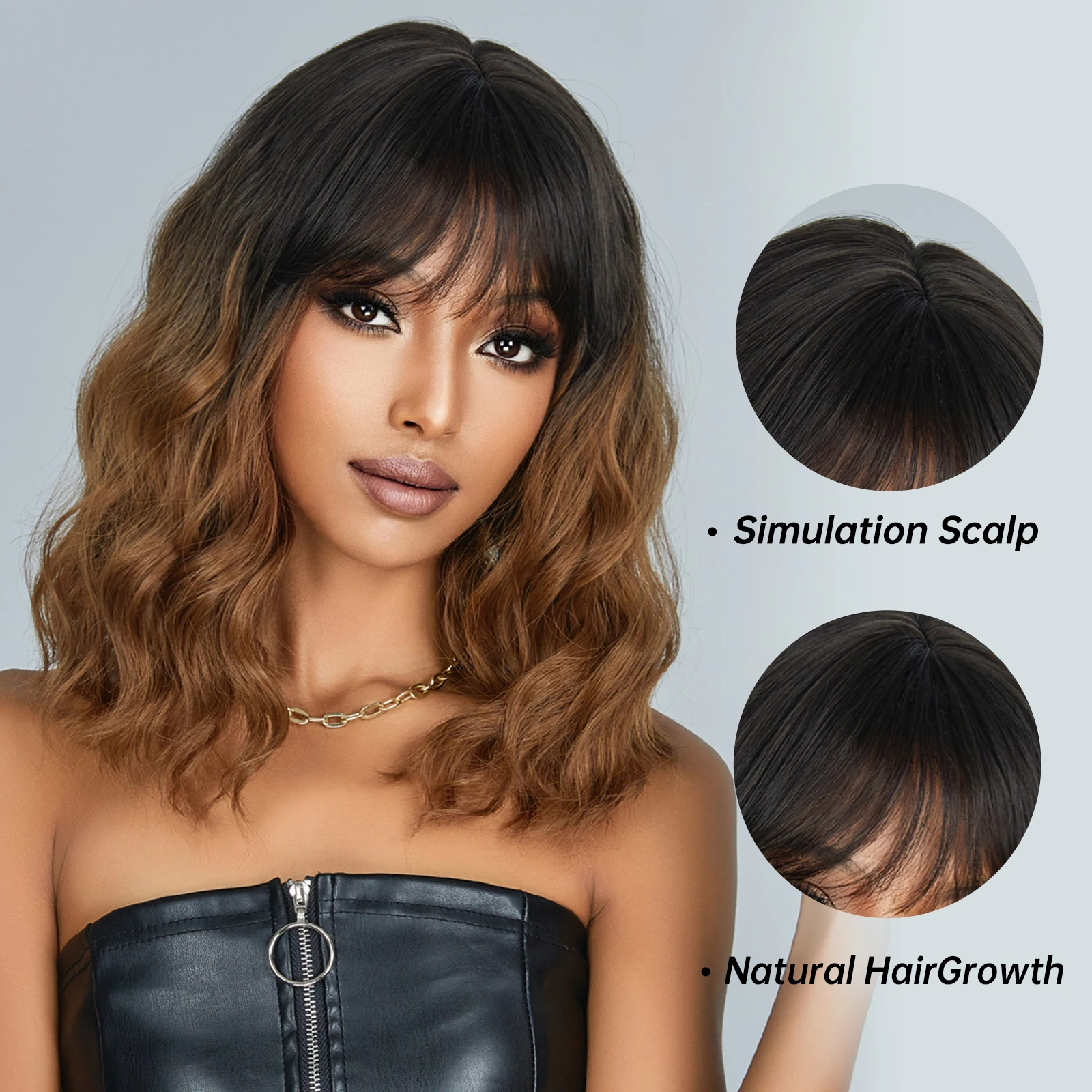 Middle-Length-Ombre-Brown-Synthetic-Wigs-with-Bangs-Short-Brown-Curly-Wave-Wig-for-Women-Natural-1