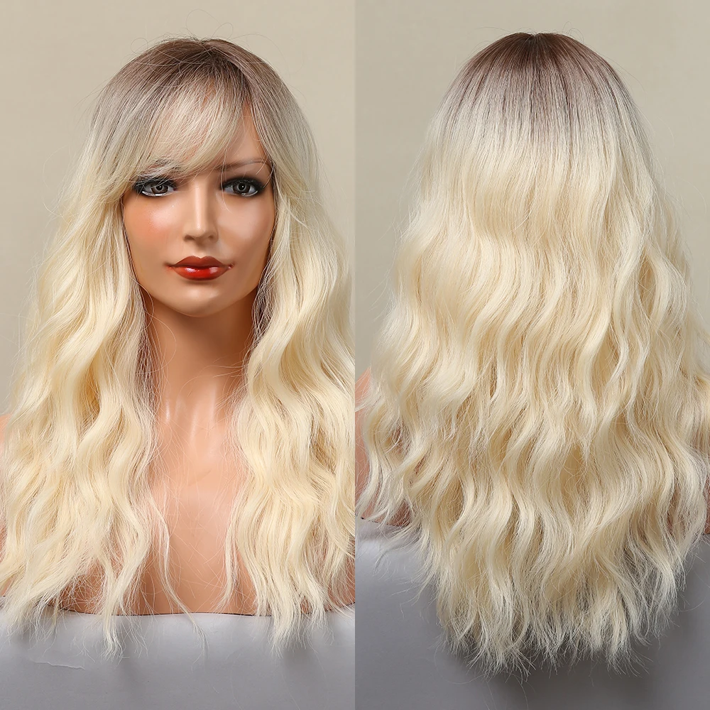 Ombre-Blonde-Long-Wavy-Hair-Wigs-with-Bangs-for-Women-Natural-Looking-Synthetic-Blonde-Wig-Daily-4