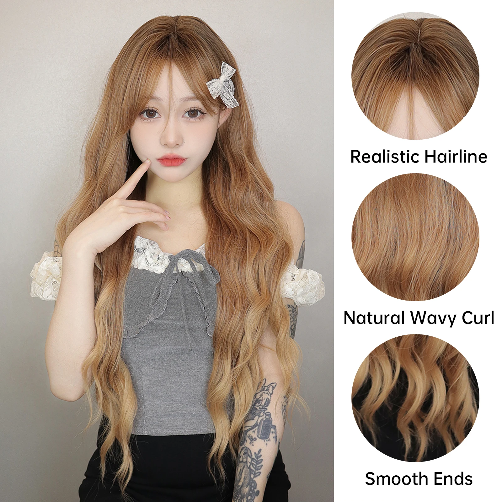 Ombre-Brown-Long-Wavy-Wigs-with-Bangs-for-Women-Synthetic-Hair-Dark-Roots-Heat-Resistant-Wig-1