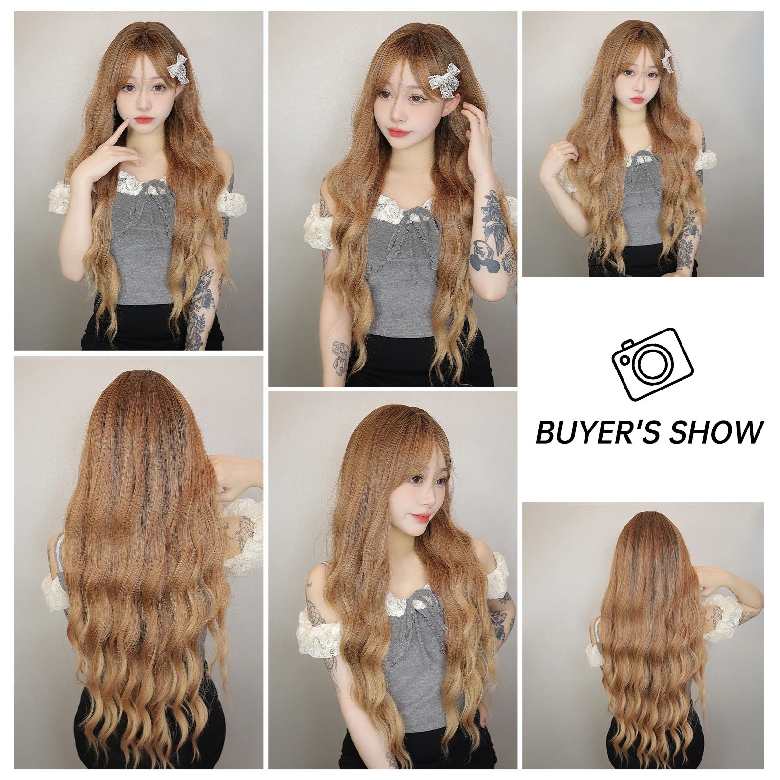 Ombre-Brown-Long-Wavy-Wigs-with-Bangs-for-Women-Synthetic-Hair-Dark-Roots-Heat-Resistant-Wig-4