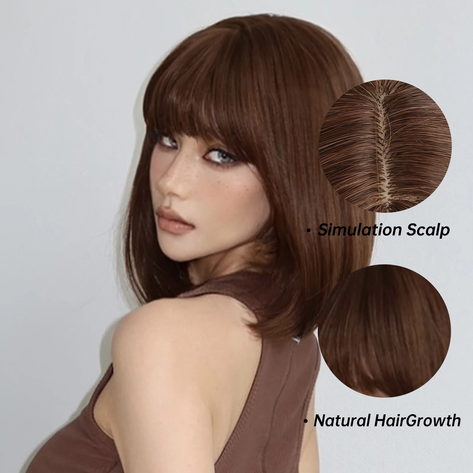Straight-Dark-Brown-Wigs-with-Bangs-Short-Bobo-Natural-Daily-Wig-for-Women-Party-Soft-High-4